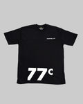 MANALI 77 Mark Heavyweight T-Shirt 240 GSM in black, front view