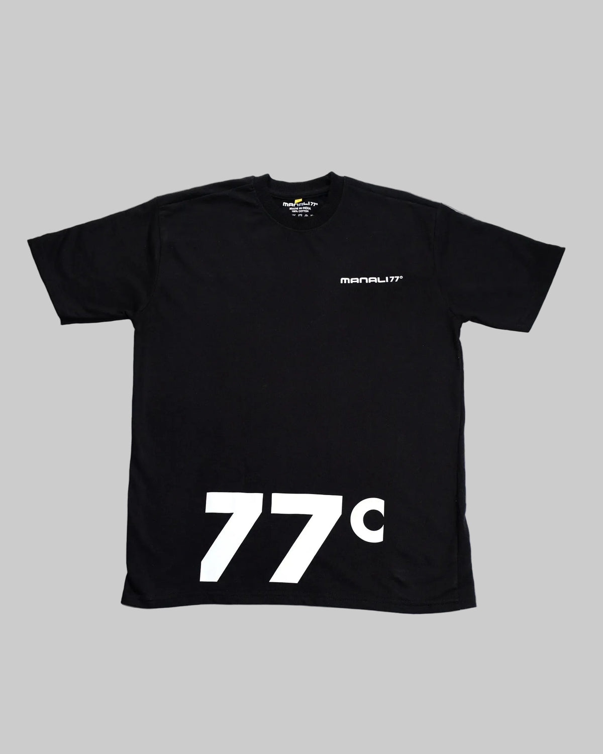 MANALI 77 Mark Heavyweight T-Shirt 240 GSM in black, front view