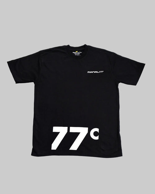 MANALI 77 Mark Heavyweight T-Shirt 240 GSM in black, front view